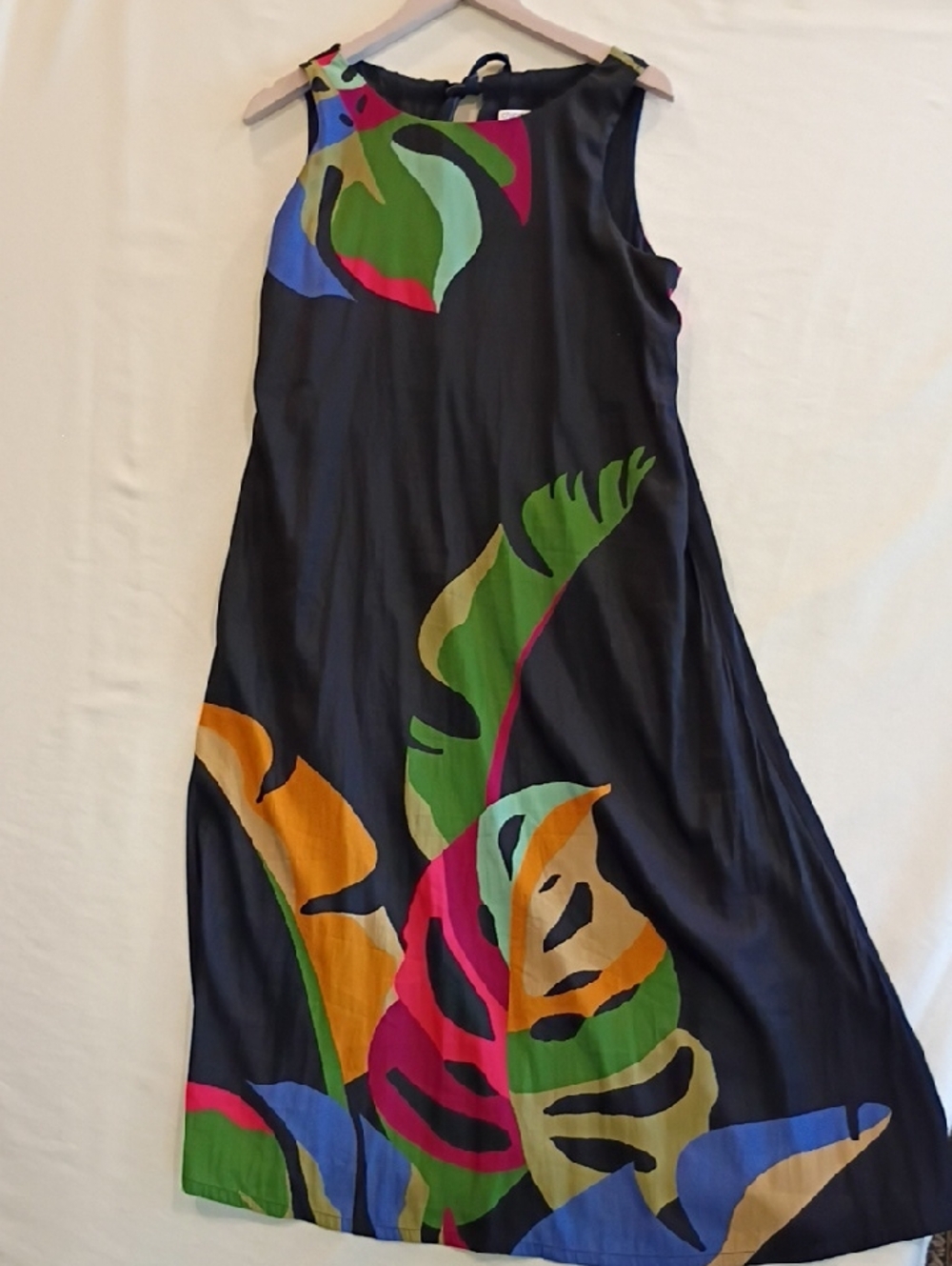 Tropical Bold  Colorful Sleeveless Maxi Dress Summer Dress Size Medium